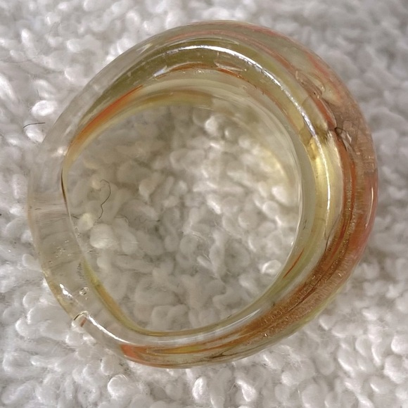 Vintage Art Glass Handmade Multicolour Band Ring - Picture 8 of 12